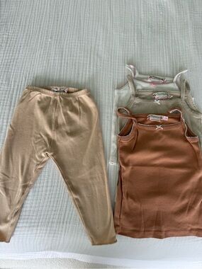 Bonpoint Girls 3 Tank + Pants 12month